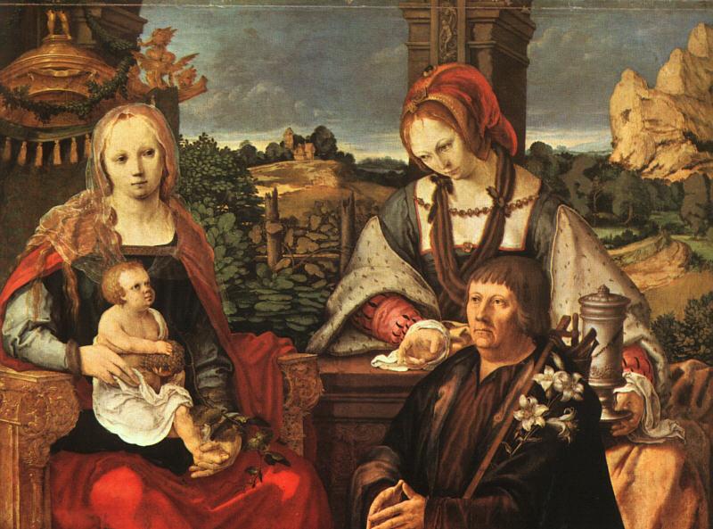 Lucas van Leyden Madonna and Child with Mary Magdalene and a Donor